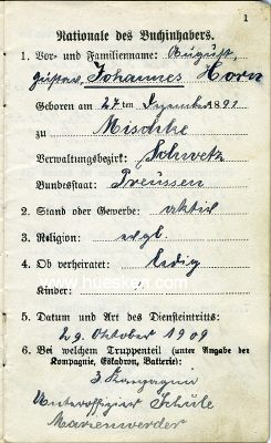 Photo 2 : MILITÄRPASS + 2 x SOLDBUCH JK 1909 + 1911 für...