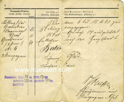Photo 5 : MILITÄRPASS JK 1886 für den Musketier...