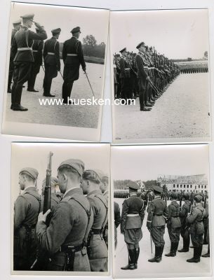 9 PHOTOS 12x9cm: Aufnahmen einer Truppenparade