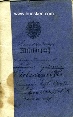 LANDSTURM-MILITÄRPASS JK 1890 für den...