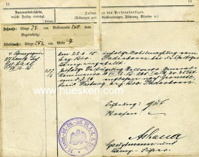 Photo 7 : LANDSTURM-MILITÄRPASS JK 1890 für den...