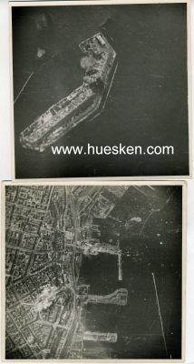 13 PHOTOS 14x14cm um 1940/41: Luftaufnahmen von deutschen...