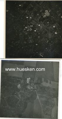 Foto 3 : 13 PHOTOS 14x14cm um 1940/41: Luftaufnahmen von deutschen...
