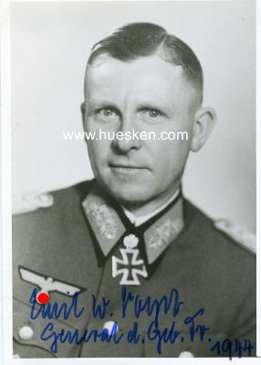 VOGEL, Emil. General der Gebirgstruppen, Kommandeur 101....
