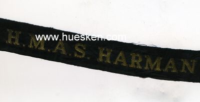 MÜTZENBAND 'H.M.A.S. Harman', metallfaden 86cm