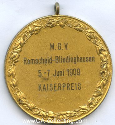 Photo 2 : REMSCHEID. Kaiserpreis-Medaille. Kopf Kaiser Wilhelm II....