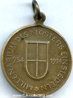 Foto 2 : BRONZEMEDAILLE 1934 'Millenarium des Klosters Einsiedeln...