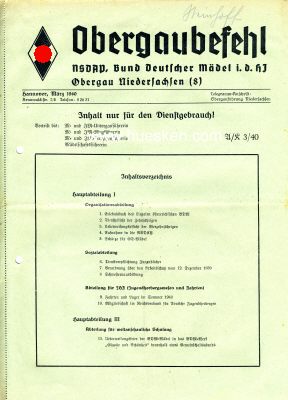 BDM-OBERGAUBEFEHL Niedersachsen (8) 'Nur für den...