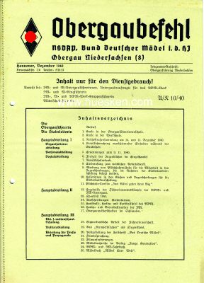 Photo 6 : BDM-OBERGAUBEFEHL Niedersachsen (8) 'Nur für den...
