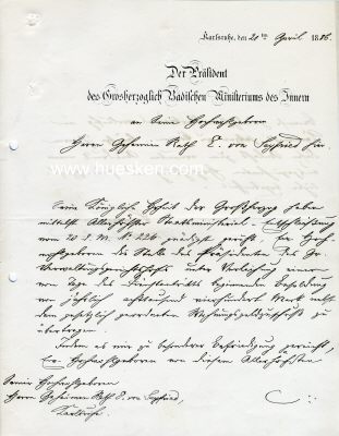 Photo 2 : TURBAN, Ludwig Karl Friedrich. Badischer Politiker,...