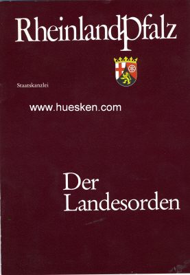 RHEINLAND-PFALZ. 'Der Landesorden'. Broschüre der...