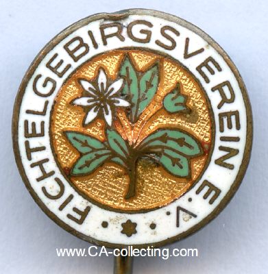 FICHTELGEBIRGSVEREIN. Mitgliedsabzeichen um 1910. Bronze...