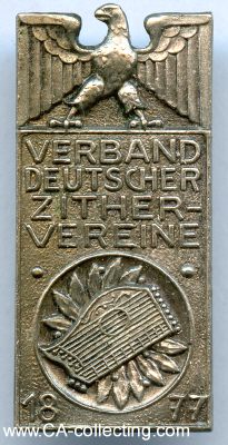 VERBAND DEUTSCHER ZITHER-VEREINE 1877. Mitgliedsabzeichen...