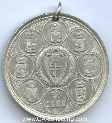 FRANKFURT/MAIN. Medaille zum 5. Deutschen Turnfest 1880...