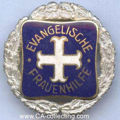 EVANGELISCHE FRAUENHILFE. Silberne Ehrennadel um 1930....