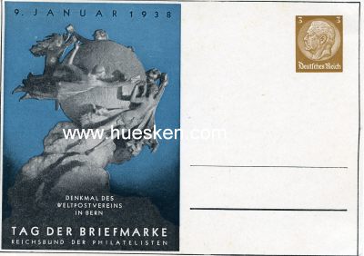 GANZSACHE-POSTKARTE 1938 des Reichsbund der Philatelisten...