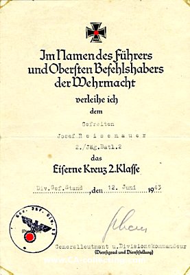 Foto 2 : SCHERER, Theodor. Generalleutnant des Heeres,...