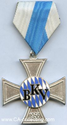 BAYERISCHER KRIEGER-VERBAND. Silbernes Ehrenkreuz 1956....