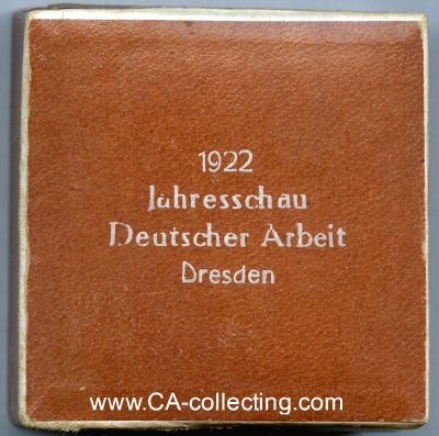 Foto 3 : MEISSEN-PORZELLANMEDAILLE 1922 'Jahresschau deutscher...