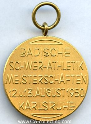 Foto 2 : KARLSRUHE. Siegermedaille der Badischen Schwer-Athletik...