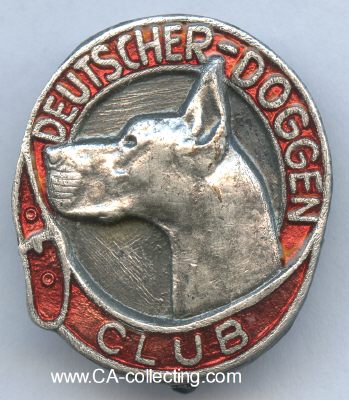 DEUTSCHER DOGGEN CLUB. Mitgliedsabzeichen um 1930....