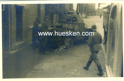 PHOTO 5x8cm: zerstörter Panzer in...