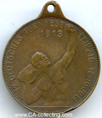 LEIPZIG. Medaille zum 12. Deutschen Turnfest in Leipzig...