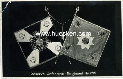 PHOTO-POSTKARTE 'Fahne des Reserve-Infanterie-Regiment...