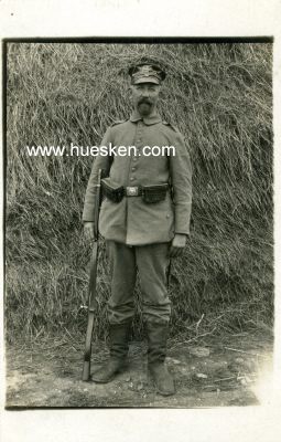 PHOTO 13x9cm: Landwehrsoldat in feldgrauer Uniform mit...