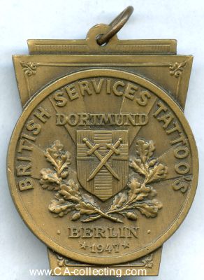 DORTMUND. Tragbare Medaille 'British Services Tattoos...