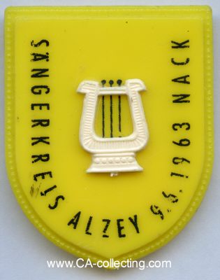 NACK / ALZEY. Abzeichen 'Sängerkreis Alzey 9.6.1963...