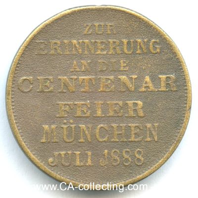 Foto 2 : MÜNCHEN. Medaille 1888 zur Erinnerung an die...