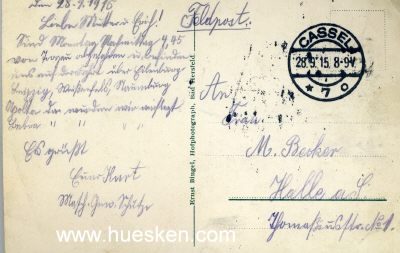 Foto 2 : BEBRA. Postkarte 'Bahnhof Bebra - Kriegsjahr 1914/15'....