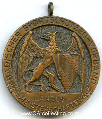 BADISCHER SPORTSCHÜTZEN-VERBAND. Medaille...