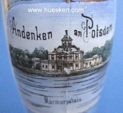 Photo 2 : POTSDAM. Kleiner Glasstiefel um 1900 'Andenken an Potsdam...