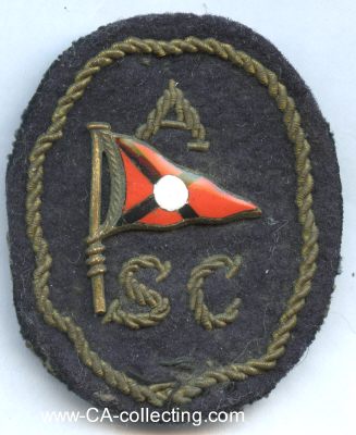 ARNISSER SEGEL CLUB (ASC). Clubabzeichen um 1910. Bronze...