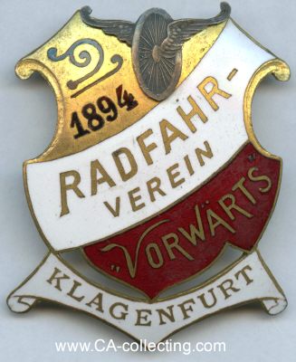 KLAGENFURT. Mitgliedsabzeichen des Radfahr-Verein...