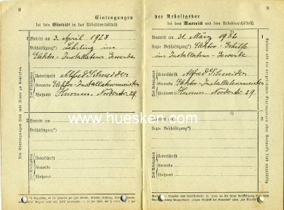 Photo 3 : HUSUM. Arbeitsbuch für den Lehrling Emil Karl...