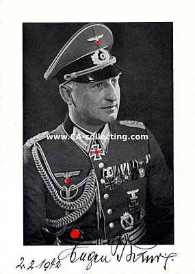 BAUR, Eugen. Oberst des Heeres, Führer...