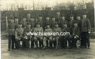 PHOTO 9x13cm: Gruppe Unteroffiziere. 1914 gelaufen mit...