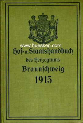 HOF- UND STAATSHANDBUCH DES HERZOGTUMS BRAUNSCHWEIG 1915....