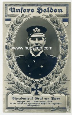 PHOTO-PORTRÄT-POSTKARTE Unsere Helden - Vizeadmiral...