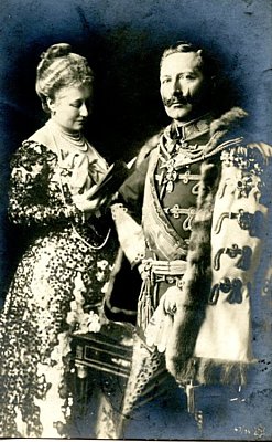 PHOTO-POSTKARTE Kaiser Wilhelm II. und Kaiserin Auguste...