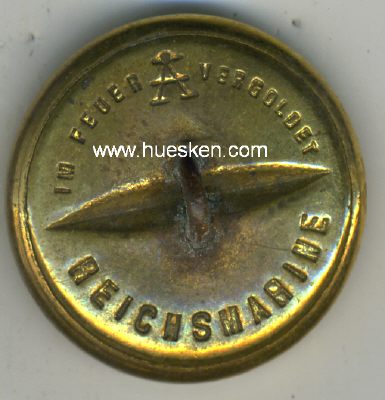 Foto 2 : UNIFORMKNOPF 25mm Bronze vergoldet mit Bezeichnung...