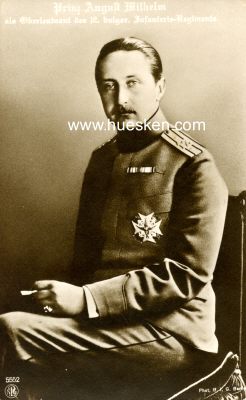 PHOTO-POSTKARTE Prinz August Wilhelm als Oberleutnant des...