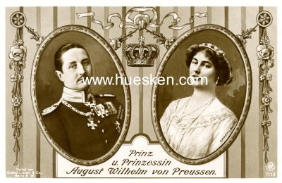 PHOTO-POSTKARTE Prinz u. Prinzessin August Wilhelm von...