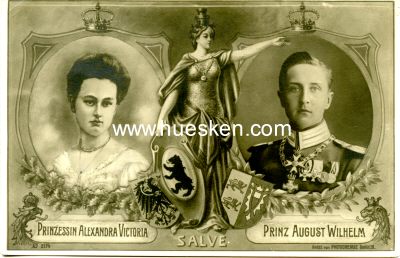 PHOTO-POSTKARTE Prinzessin Alexandra Victoria und Prinz...