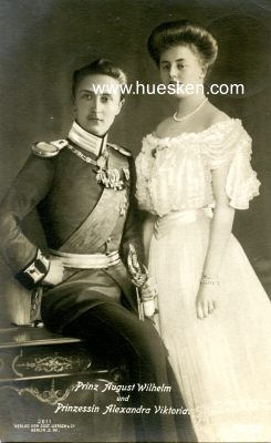 PHOTO-POSTKARTE Prinz August Wilhelm und Prinzessin...