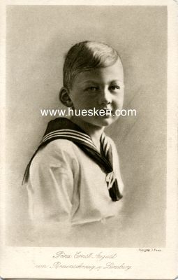 PHOTO-POSTKARTE Prinz Ernst August von Braunschweig u....