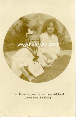 PHOTO-POSTKARTE Der Kronprinz und Erzherzogin Adelheid...